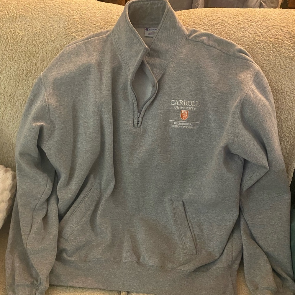 Sweatshirt, 1/4 zipper, Carroll University Occupational Therapy logo